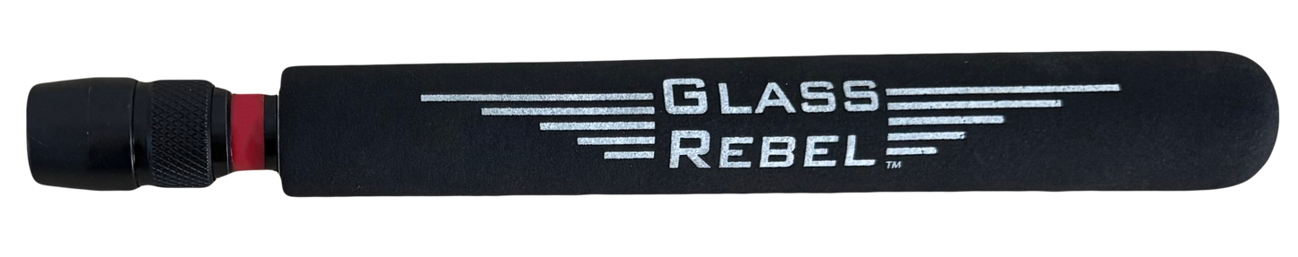 The Glass Rebel Blade Handle – quick-connect manual handle (no blade attached).